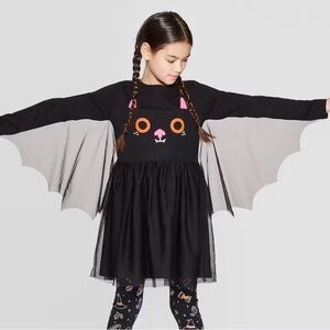 Cat & Jack Black Bat Tulle Wings Dress Sz 6/S
